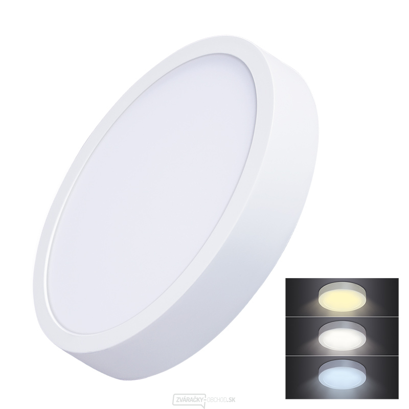 Solight LED mini panel CCT, montážny, 24W, 1800lm, 3000K, 4000K, 6000K, okrúhly