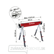 Koza stavebná skladacia 1kus, nosnosť 590kg, výška 61,5-82mm náhled