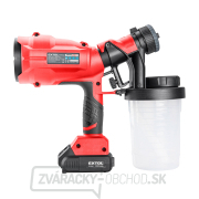 Pištoľ striekacia HVLP aku SHARE20V, 20V Li-ion, 2000mAh náhled