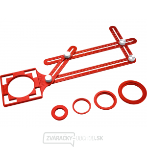 šablóna na prenášanie uhlov a pozícií kovová s lokátorom, ramená 25x12mm šablóna na prenášanie uhlov a pozícií kovová s lokátorom, ramená 25x12mm gallery main image