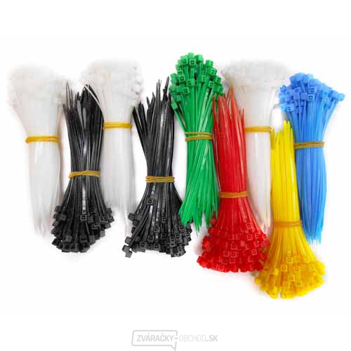 Sťahovacie pásky sada 2,5x100mm farebné - 900 ks