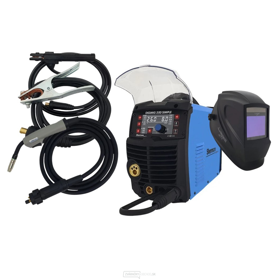 Sherman Synergická invertorová zváračka DIGIMIG 200 SIMPLE + MIG Horák + Káble + Kukla