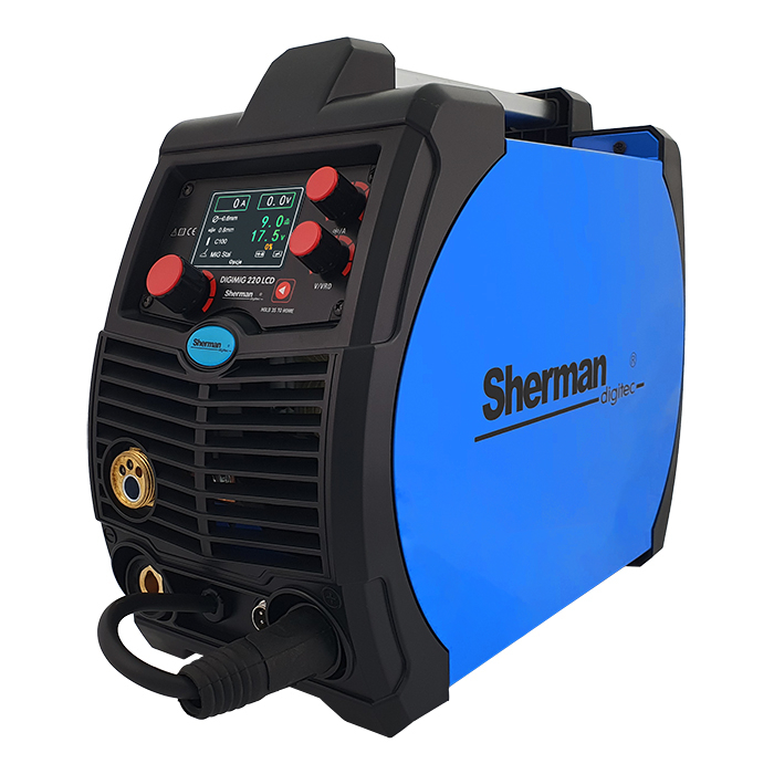 Sherman Synergická invertorová zváračka DIGIMIG 220 LCD + TIG Horák + MIG Horák + Káble