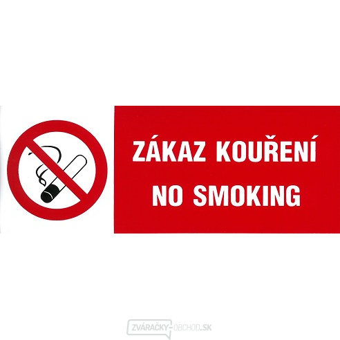 Zákaz fajčenia - Zákaz fajčenia 210x70mm - Nálepka