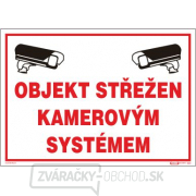 Budova je strážená kamerovým systémom - plastová doska A4 Budova je strážená kamerovým systémom - plastová doska A4 gallery main image