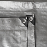 Plachta Procraft ST2x2 200g/m2 nepremokavá s okami 2x2 m strieborná | ST2x2 Náhľad