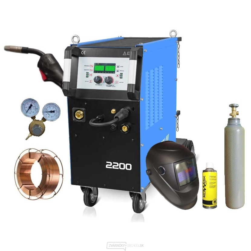 Kühtreiber KITin 2200 Multi Mig Synergic + Horák + Ventil + Kukla + Sprej + Drôt + plná Fľaša CO2