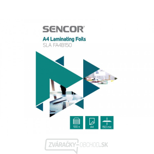 Laminovacia fólia SENCOR SLA FA4B150 A4 150mic 100ks Laminovacia fólia SENCOR SLA FA4B150 A4 150mic 100ks gallery main image