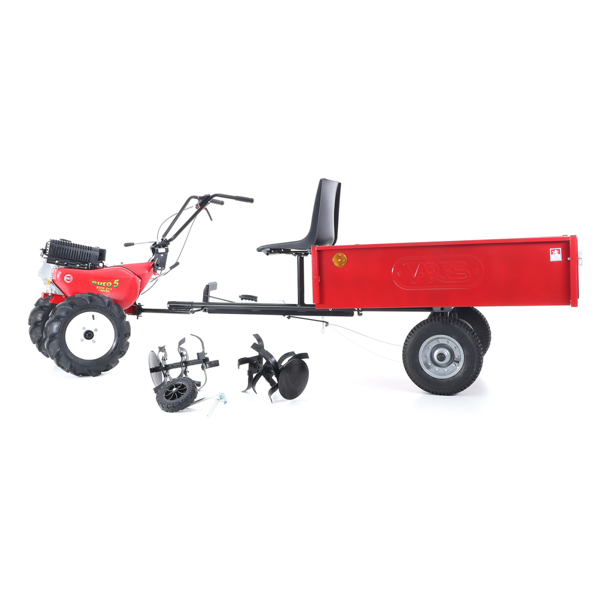 Kultivátor Eurosystems EURO5 EVO 2+1 LONCIN s diferenciálom 2x šípové kolesá 5x10 s vozíkom L - SET 3 Náhľad