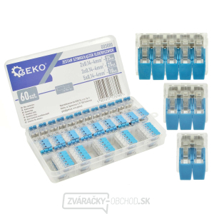 GEKO Sada elektrických rýchlospojok 0,2-4 mm2 - 60ks GEKO Sada elektrických rýchlospojok 0,2-4 mm2 - 60ks gallery main image