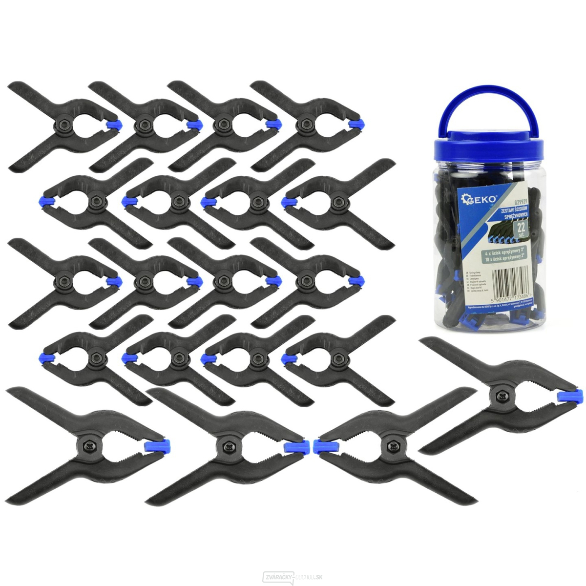 GEKO Sada pružinových svoriek - 22ks