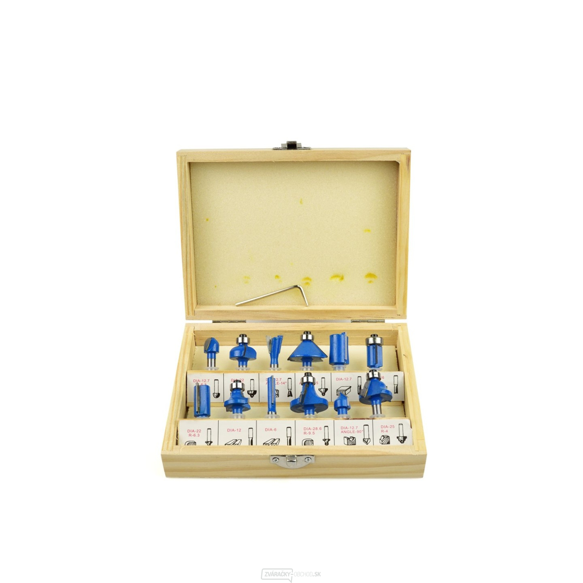 Sada fréz GEKO, 6 mm - 12ks