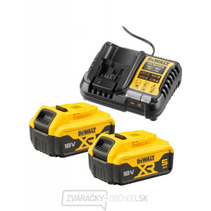 Nabíjačka Dewalt + 2x batéria 18V 5,0AH XR Li-Ion