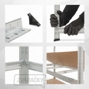 KREATOR KRT674005 - Kovový regál 180 x 160 x 60 cm, 4 police, 1 000 kg náhled