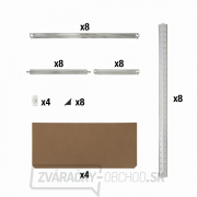 KREATOR KRT674005 - Kovový regál 180 x 160 x 60 cm, 4 police, 1 000 kg náhled