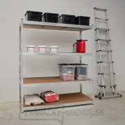 KREATOR KRT674005 - Kovový regál 180 x 160 x 60 cm, 4 police, 1 000 kg náhled