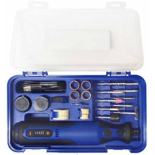 TUSON - Akumulátorová mini brúska Li-ion 7,2V/900mAh - 32 dielov
