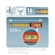 Páskový meter s okienkom na čítanie, 3 m, šírka pásky 16 mm Náhľad