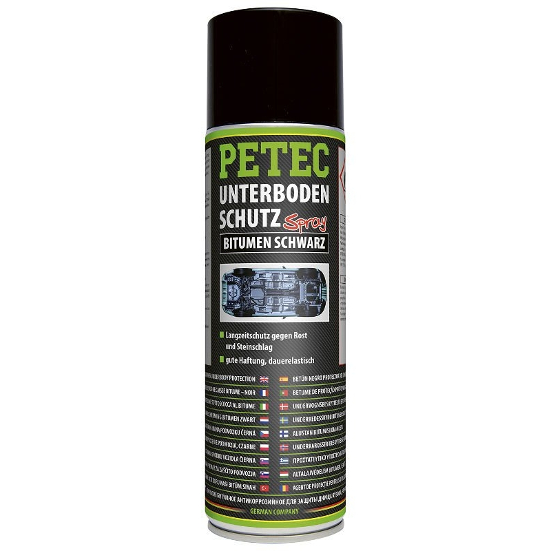 PETEC 73150 Asfaltová hmota na podvozok automobilov, 500 ml sprej