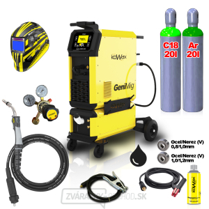 KOWAX GeniMig®355DP LCD5 + Vodné chladenie + Kukla + Horák + plná Fľaša Co2 + Fľaša Argon  KOWAX GeniMig®355DP LCD5 + Vodné chladenie + Kukla + Horák + plná Fľaša Co2 + Fľaša Argon  gallery main image