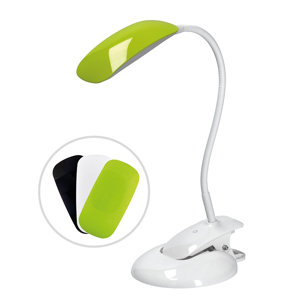 Solight LED stmievateľná žiarovka 2v1, pätica a klip, 5W 4000K, 3 farebné kryty