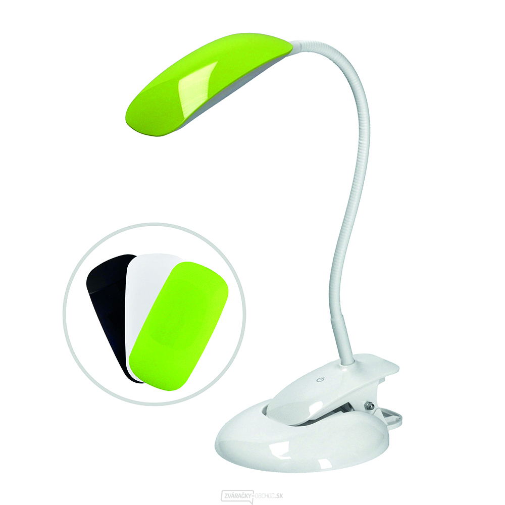 Solight LED stmievateľná žiarovka 2v1, pätica a klip, 5W 4000K, 3 farebné kryty