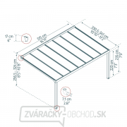 Palram Štokholm 3,4 x 5,2 antracit luxusná hliníková (montovaná) pergola Náhľad