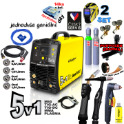 KOWAX GeniWeld®5v1 200 + kukla PANTER + redukčný ventil CO2 + redukčný ventil Ar+CO2 + plná tlak.fľaša CO2 8l  Náhľad