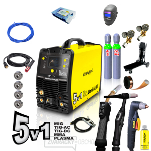 KOWAX GeniWeld®5v1 200 + kukla PANTER + redukčný ventil CO2 + redukčný ventil Ar+CO2 + tlak.fľaša CO2 8l  gallery main image