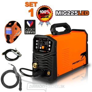 PANTERMAX MIG225LED invertorová zváračka MIG/TIG/MMA + káble 3m + kukla + horák gallery main image