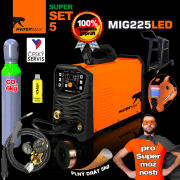 PANTERMAX MIG225LED invertorová zváračka MIG/TIG/MMA + Kukla + Káble + Horák + Co2 fľaša + Red.  Náhľad