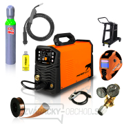 PANTERMAX MIG225LED invertorová zváračka MIG/TIG/MMA + Kukla + Káble + Horák + plná Co2 fľaša + Red. Ventil + Podvozok  PANTERMAX MIG225LED invertorová zváračka MIG/TIG/MMA + Kukla + Káble + Horák + plná Co2 fľaša + Red. Ventil + Podvozok  náhled
