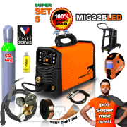 PANTERMAX MIG225LED invertorová zváračka MIG/TIG/MMA + Kukla + Káble + Horák + plná Co2 fľaša + Red. Ventil + Podvozok  PANTERMAX MIG225LED invertorová zváračka MIG/TIG/MMA + Kukla + Káble + Horák + plná Co2 fľaša + Red. Ventil + Podvozok  gallery main image