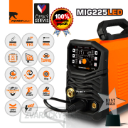 PANTERMAX MIG225LED invertorová zváračka MIG/TIG/MMA + Káble 3m + Horák + kefa + Kukla + Co2 fľaša + Red. ventil Náhľad