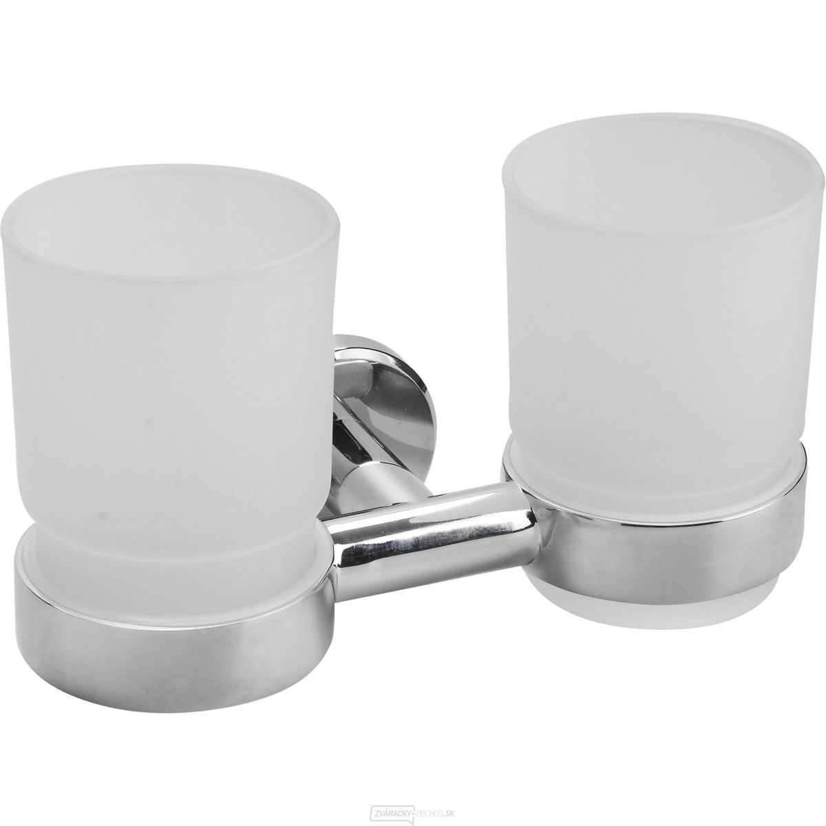 Držiak kefiek dvojitý, Chróm