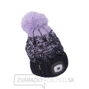 Čiapka s čelovkou 4x45lm, USB nabíjanie, tmavo modrá/fialová s brmbolcom, univerzálna veľkosť Čiapka s čelovkou 4x45lm, USB nabíjanie, tmavo modrá/fialová s brmbolcom, univerzálna veľkosť gallery main image