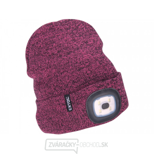 Čiapka s čelovkou 4x45lm, USB nabíjanie, fialová/čierna, univerzálna veľkosť Čiapka s čelovkou 4x45lm, USB nabíjanie, fialová/čierna, univerzálna veľkosť gallery main image