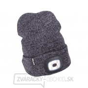 Čiapka s čelovkou 4x45lm, USB nabíjanie, šedá/čierna, univerzálna veľkosť Čiapka s čelovkou 4x45lm, USB nabíjanie, šedá/čierna, univerzálna veľkosť gallery main image