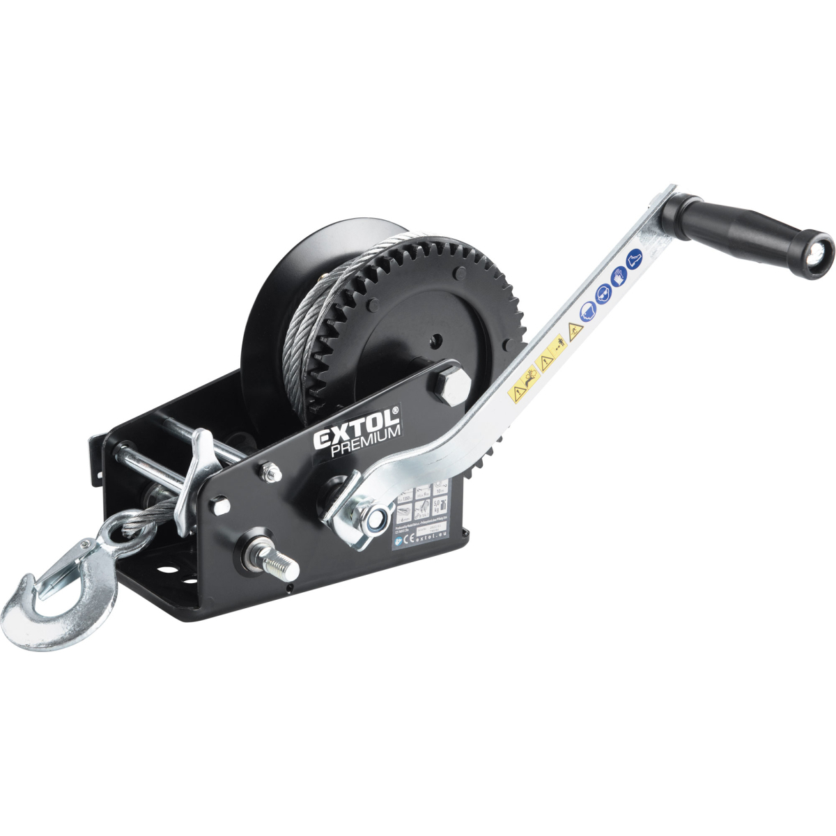 EXTOL PREMIUM Navijak lanový s kľukou, do 1350kg/10m lanko 8861305
