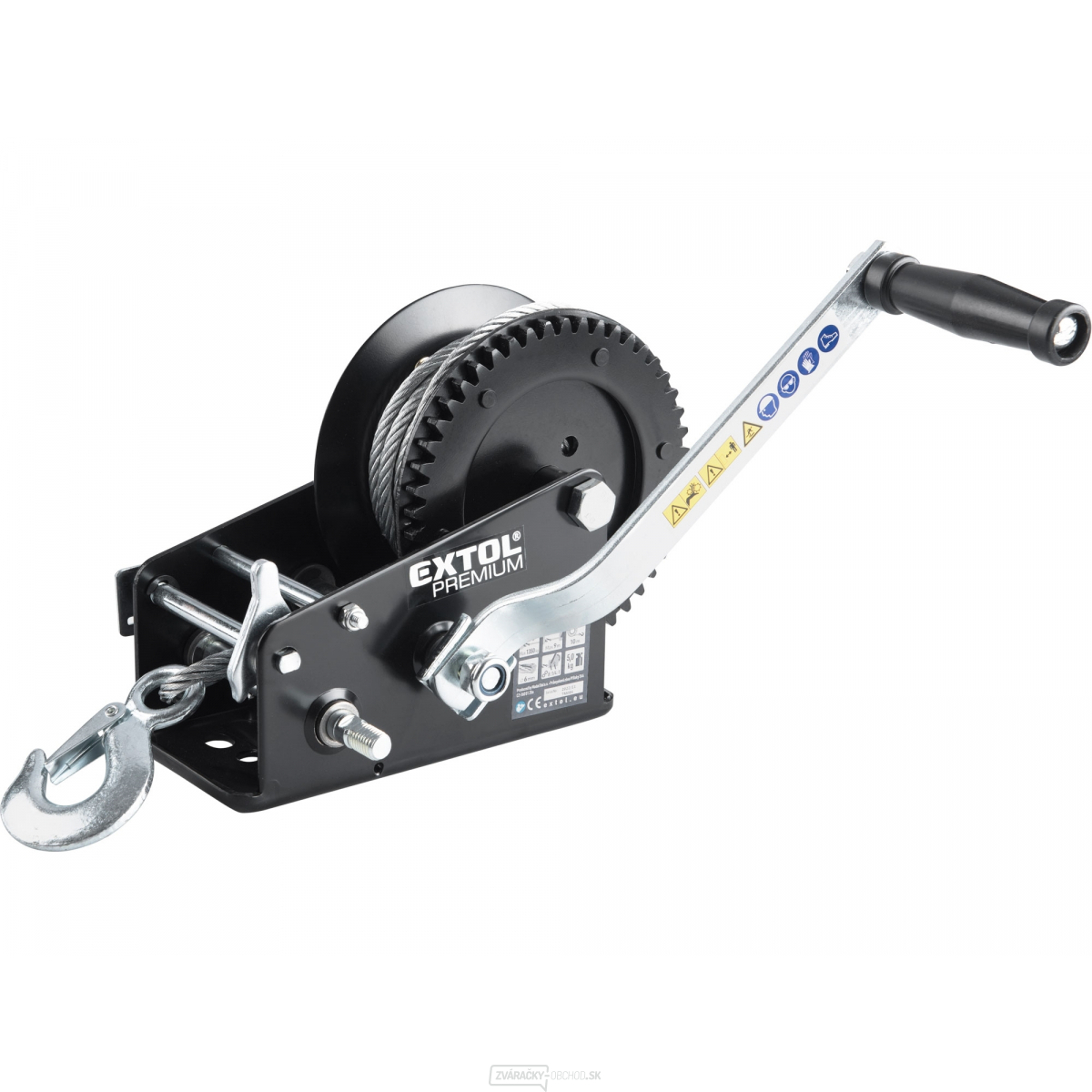 Navijak lanový s kľukou, do 1350kg/10m lanko