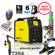 KOWAX GeniTig® 220AC/DC LCD+horák T26A 4m+kab. 3m+hadica+kukla+Ventil+Fľaša AR + Podvozok Náhľad