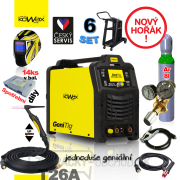 KOWAX GeniTig® 220AC/DC LCD+horák T26A 4m+kab. 3m+hadica+kukla+Ventil+ plná Fľaša AR + Podvozok Náhľad