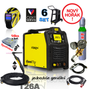KOWAX GeniTig® 220AC/DC LCD+horák T26A 4m+kab. 3m+hadica+kukla+Ventil+ plná Fľaša AR + Podvozok Náhľad
