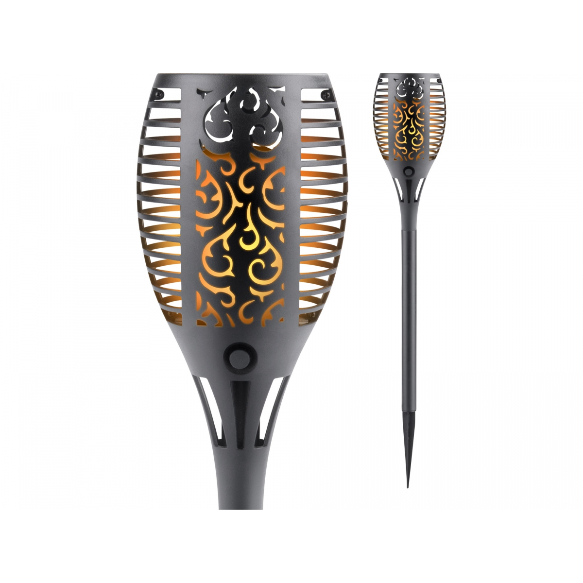 LED baterka s plameňom, 58 cm, solárne nabíjanie, 33 LED diód