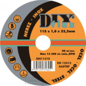 DY 11510 (115x1,0) - Rezný kotúč na oceľ, nehrdzavejúcu oceľ (10)