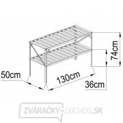 AL regál LANITPLAST 130x50 cm dvojitý regál strieborný GSB2 LG2632 Náhľad