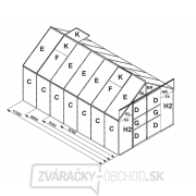 Náhradné zasklenie pre skleník VITAVIA URANUS 9900 PC 4 mm LG2541 gallery main image