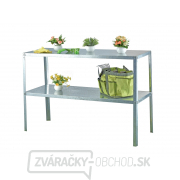 Oceľová polica LANITPLAST 115x40 cm dvojitá polica strieborná GSD2 LG2640 Náhľad