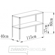 Oceľová polica LANITPLAST 115x40 cm dvojitá polica strieborná GSD2 LG2640 Náhľad