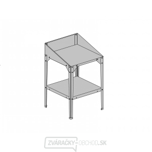 Oceľová polica LANITPLAST 60x60x41/81 cm dvojitá polica strieborná GSE3 LG2712